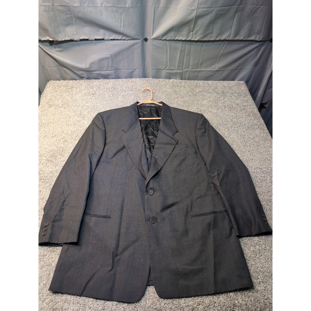 Armani Le Collezioni Mens Dark Gray Pure Virgin Wool Blazer‎ Italy Size 46L